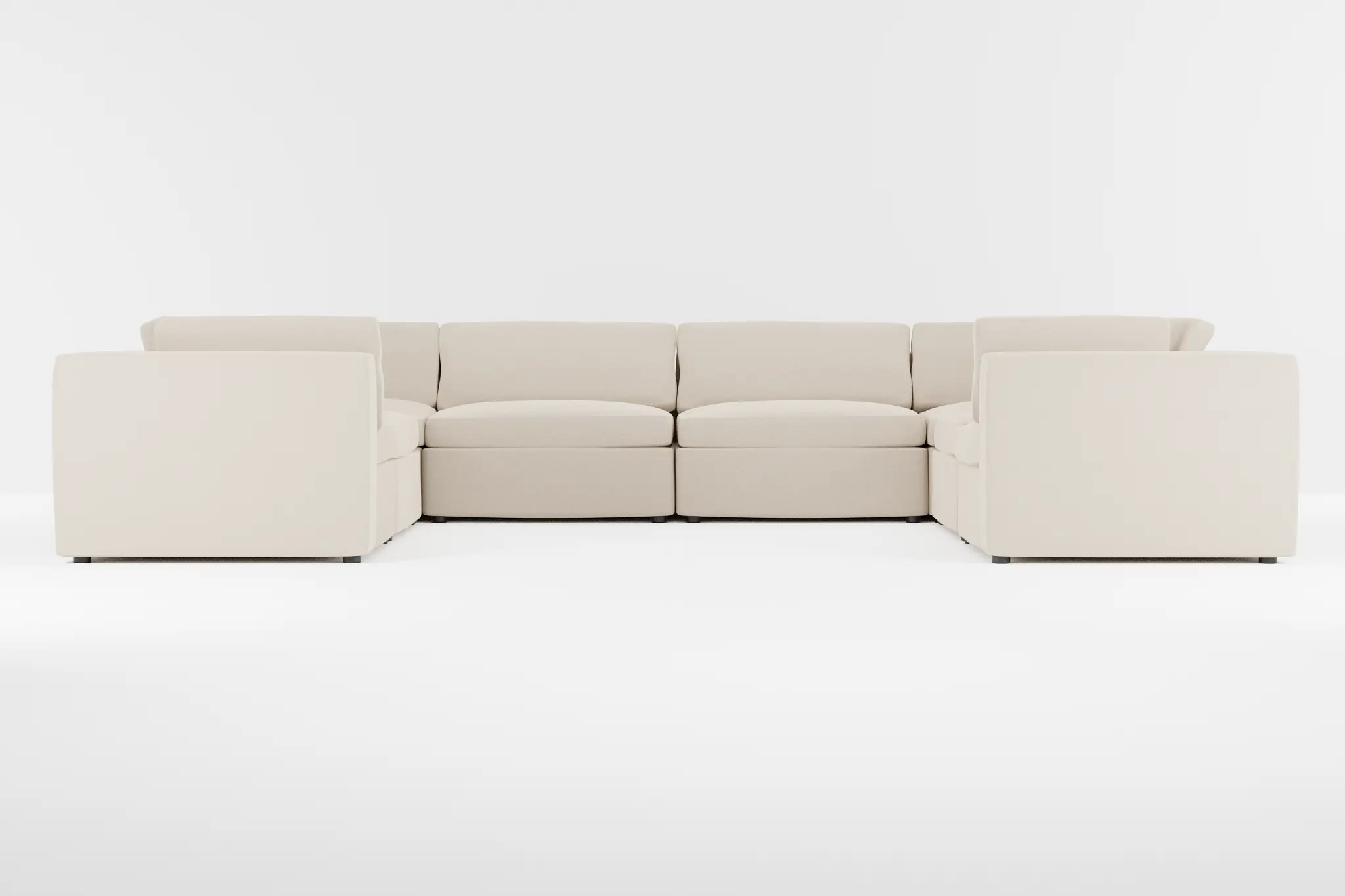 Destin Suave Beige Fabric 8-piece Modular Sectional Destin Suave Beige Fabric 8-piece Modular Sectional