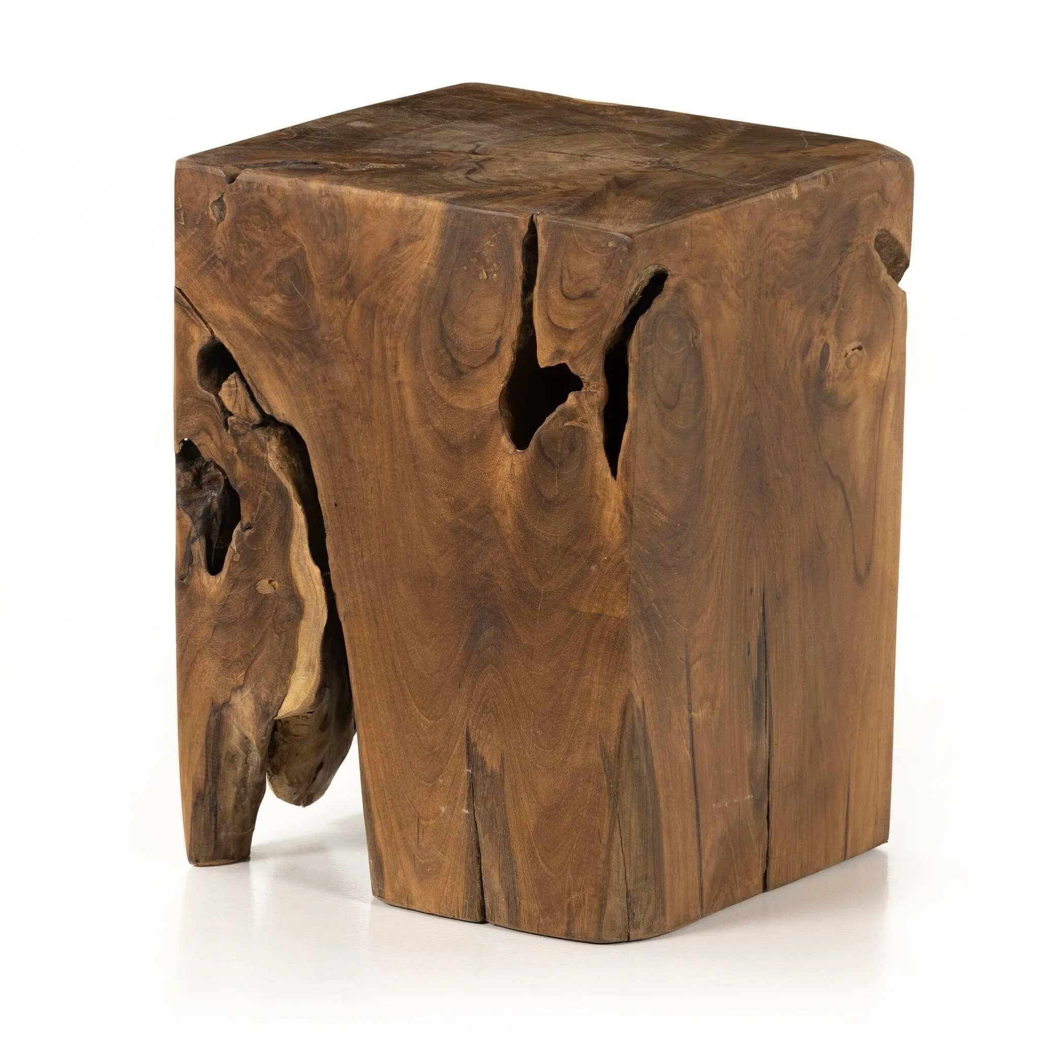 Byron Mid Tone Teak Accent Stool