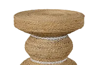 Maddie Light Tone Woven Accent Stool