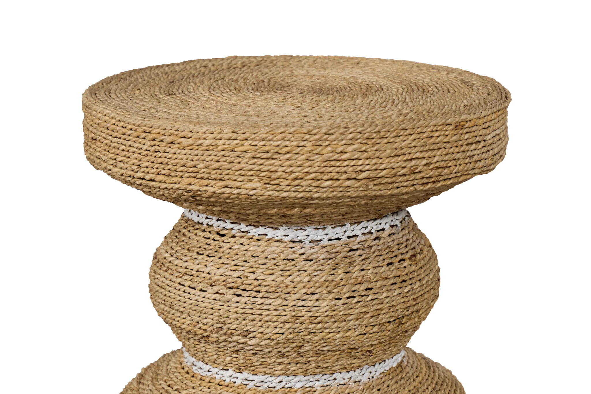 Maddie Light Tone Woven Accent Stool