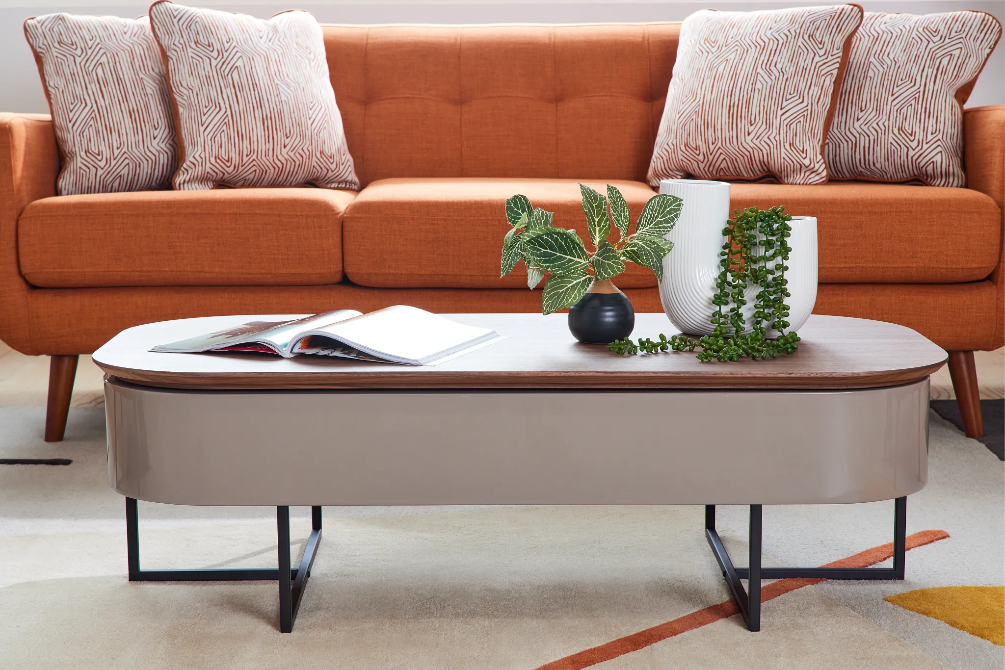 Harlan Gray Rect Coffee Table