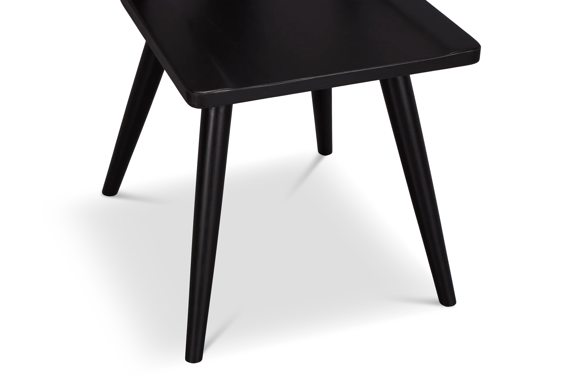 Denton Black Curved Wood Side Chair