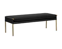 Monroe Black Upholstered Bench