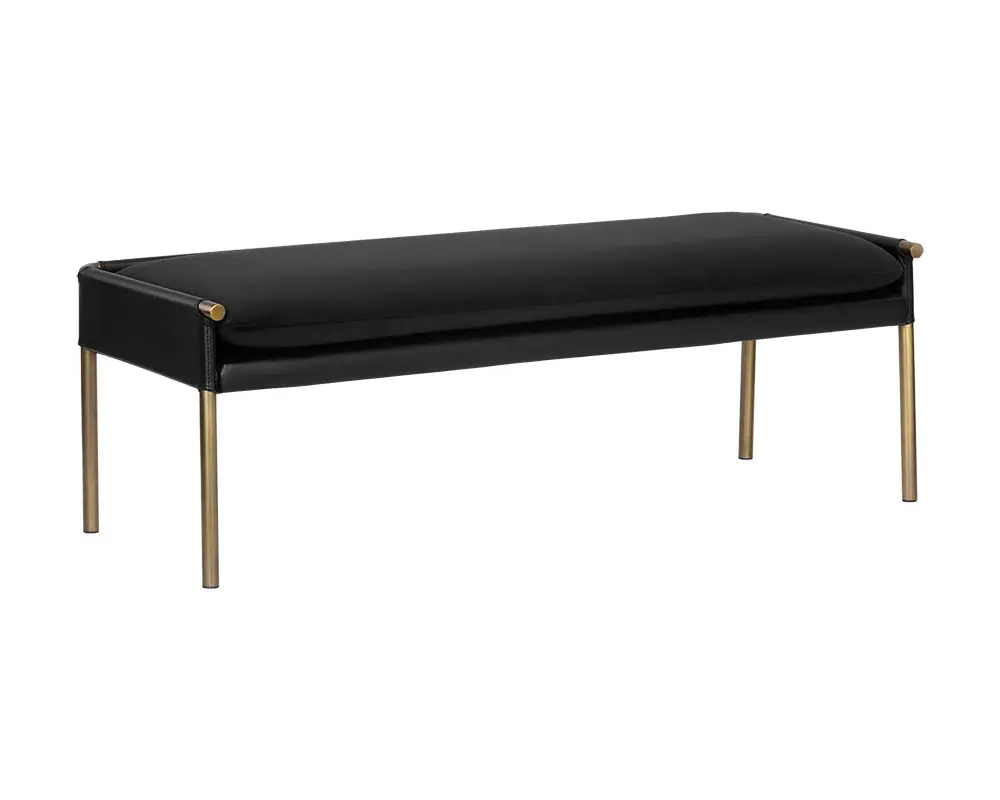 Monroe Black Upholstered Bench Monroe Black Upholstered Bench