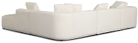 Catalina White Fabric Medium Left Chaise Sectional