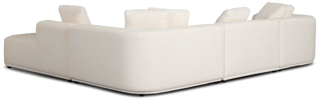 Catalina White Fabric Medium Left Chaise Sectional