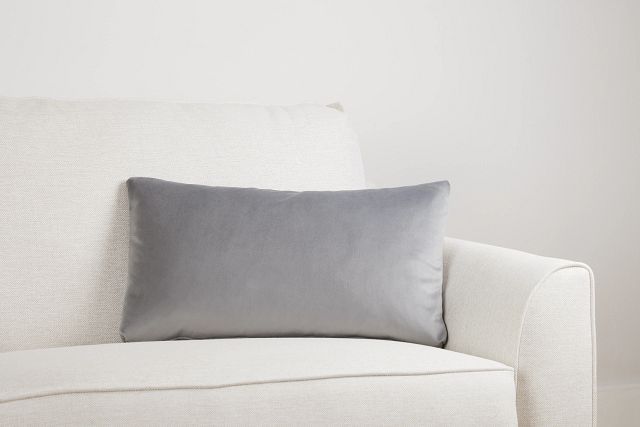 Reign Gray Lumbar Accent Pillow