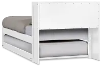 Charleston White Bookcase Trundle Bed