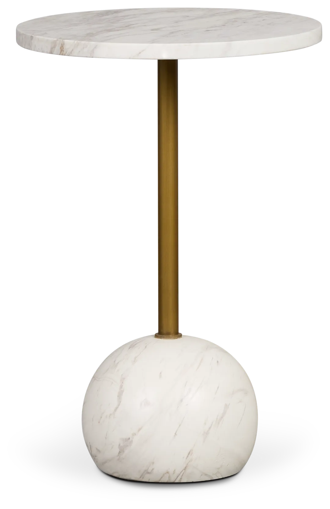 Dolli White Round End Table