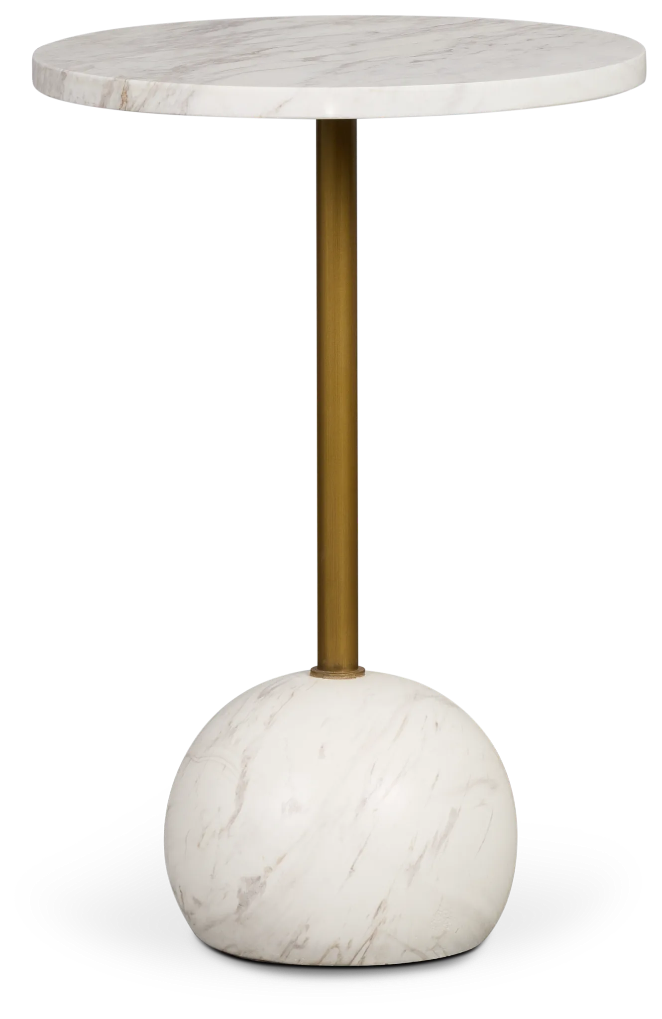 Dolli White Round End Table