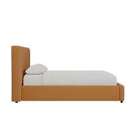 Grayton Elite Light Brown 44" Upholstered Platform Bed