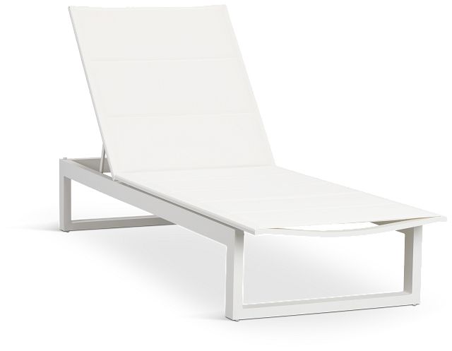 Anguilla White Cushioned Chaise