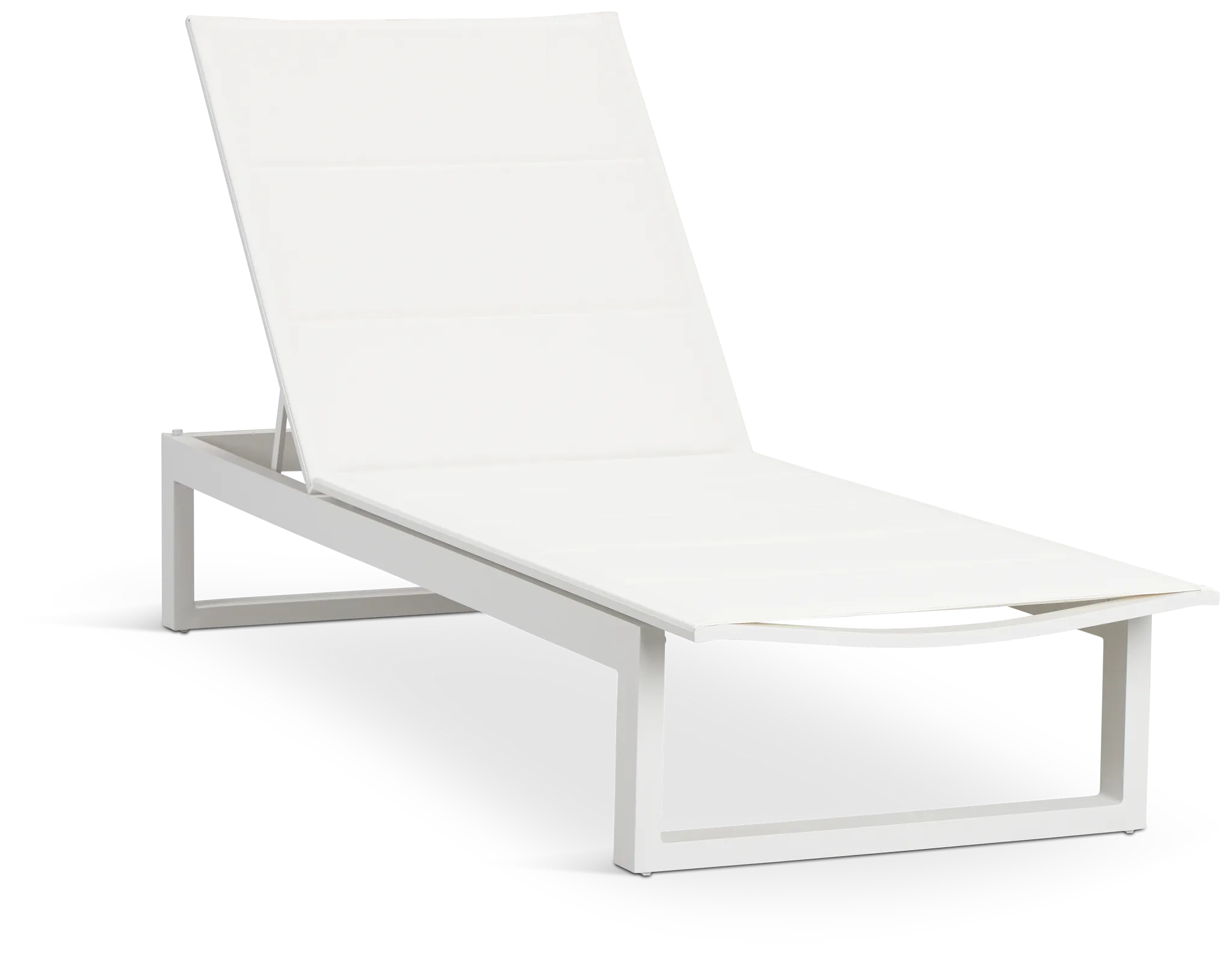 Anguilla White Cushioned Chaise