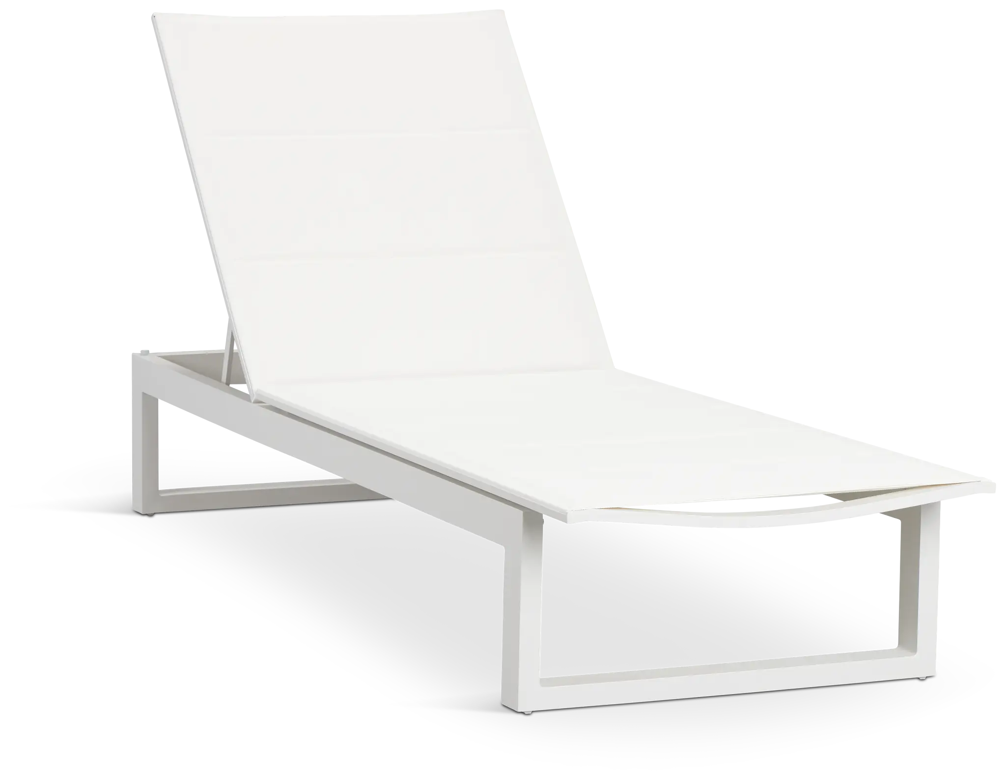 Anguilla White Cushioned Chaise Anguilla White Cushioned Chaise