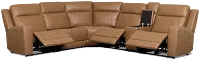 Colton Brown Micro Medium Triple Power 2-arm Sectional