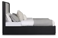 Emory Black Upholstered Platform Bed