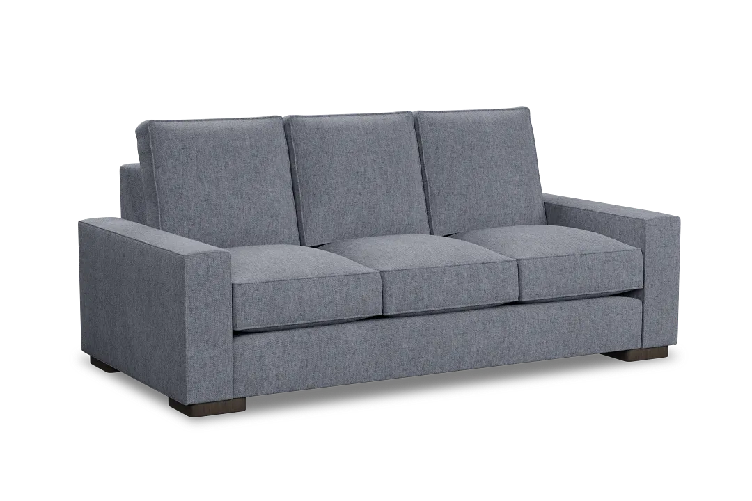 Edgewater Elevation Gray 84" Sofa W/ 3 Cushions