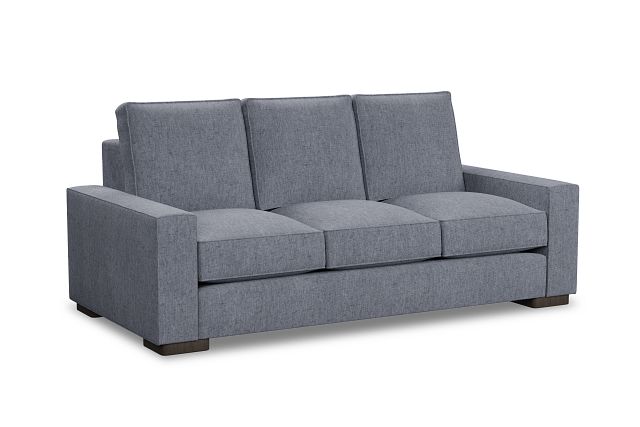 Edgewater Elevation Gray 84" Sofa W/ 3 Cushions