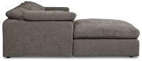 Drift Dark Gray Fabric Small Dual Power Left Bumper Sectional