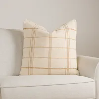 Jeanny Ivory 24" Square Accent Pillow