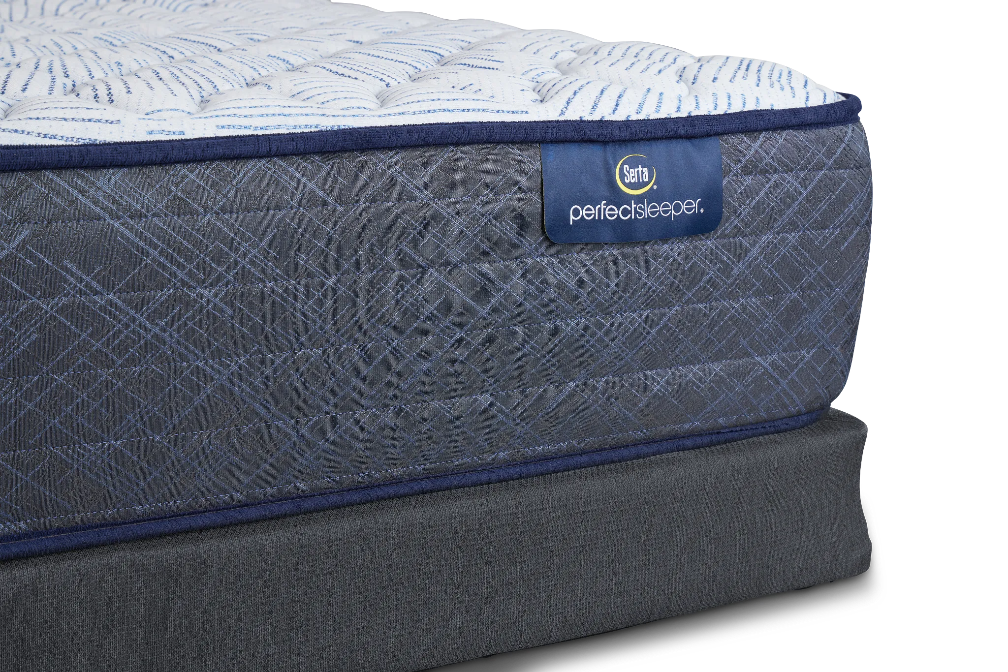 Serta Perfect Sleeper Blue Lagoon Nights Firm Low-profile Mattress Set