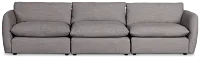 Serena Gray Fabric 3-piece Modular Sofa