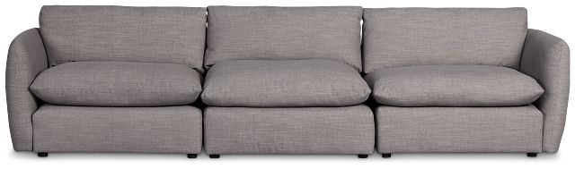 Serena Gray Fabric 3-piece Modular Sofa