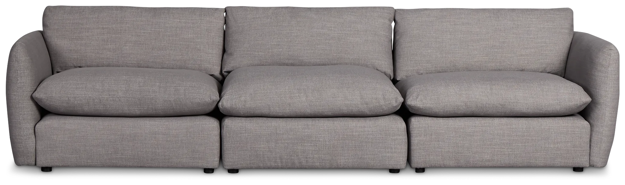Serena Gray Fabric 3-piece Modular Sofa