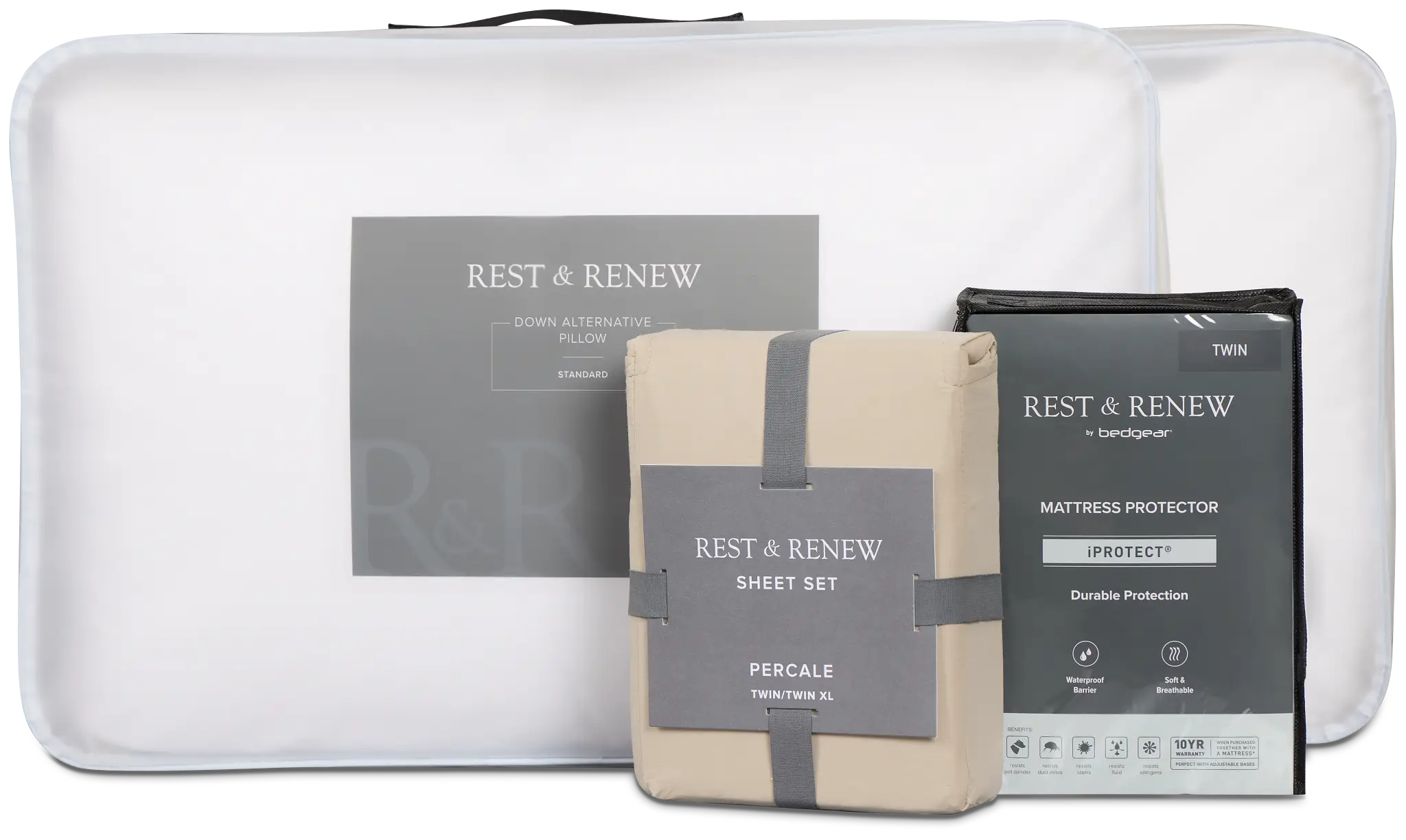 Rest & Renew Essential Beige Sleep Bundle Rest & Renew Essential Beige Sleep Bundle