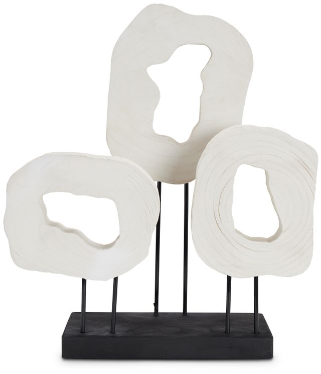 Posey White Wood Tabletop Accessory
