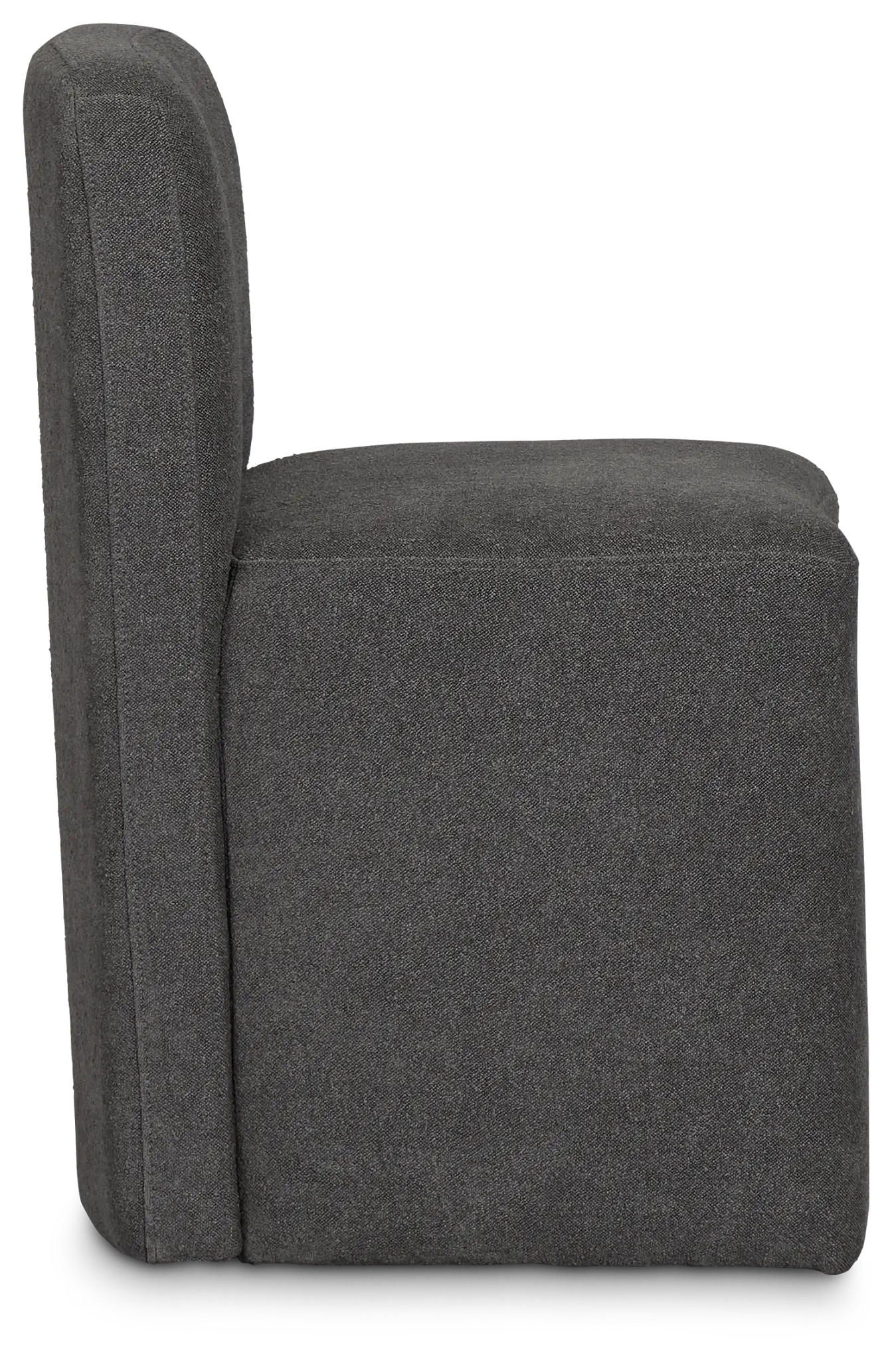 Rex Dark Gray Castored Upholstered Side Chair Rex Dark Gray Castored Upholstered Side Chair