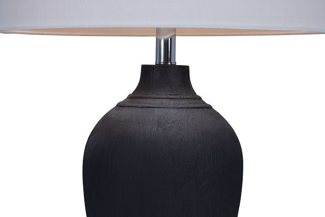 Venture Black Cement Table Lamp