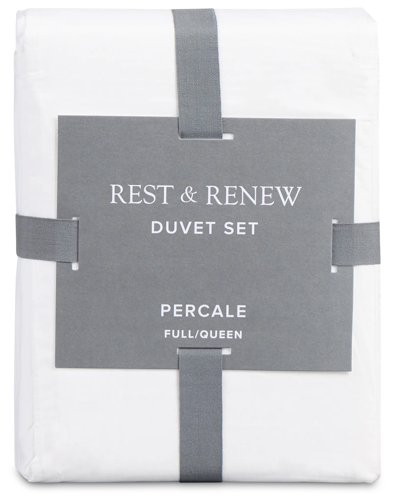 Rest & Renew Percale Cotton White 200 Thread Duvet Set