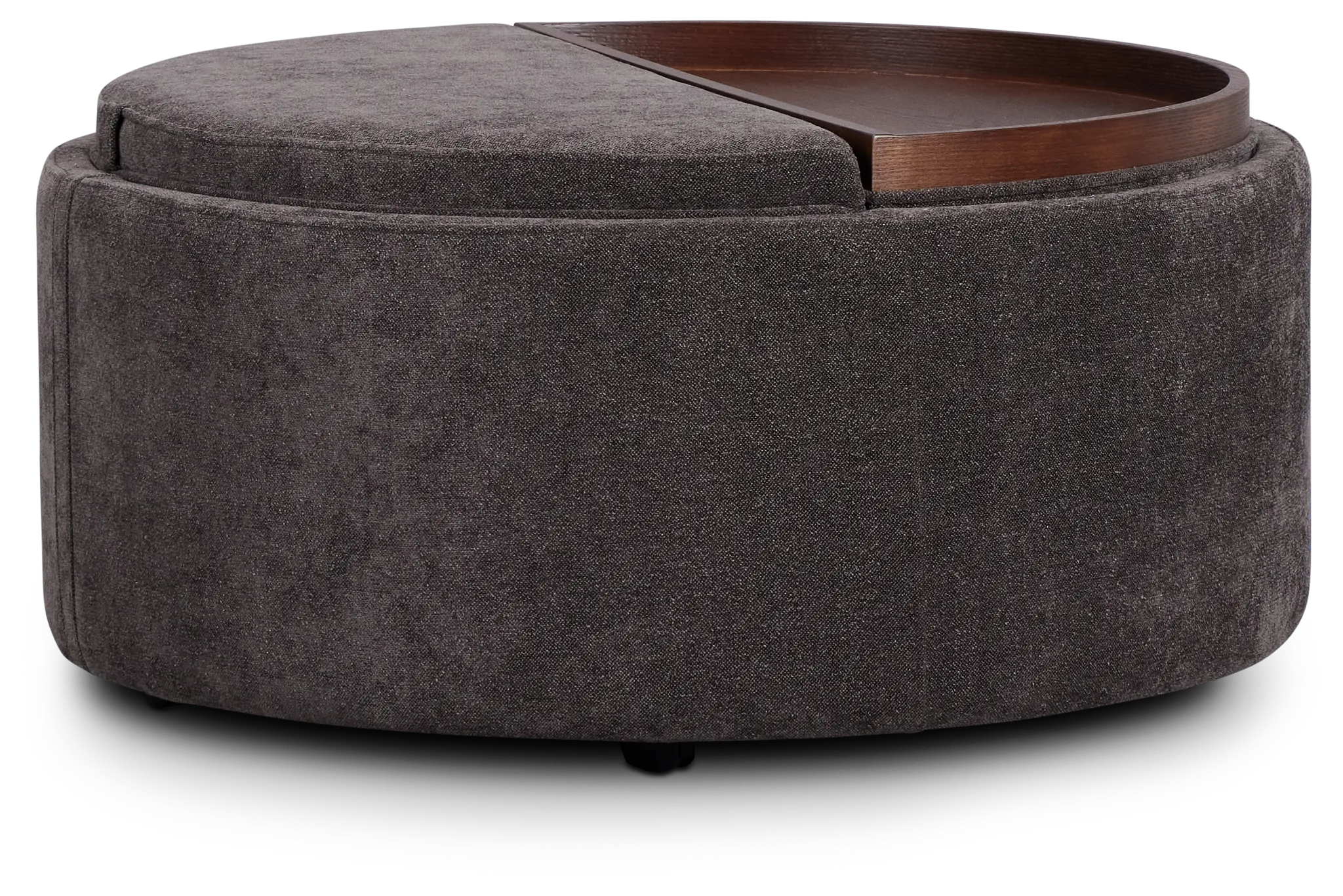 Kristen Dark Gray Large Storage Accent Ottoman