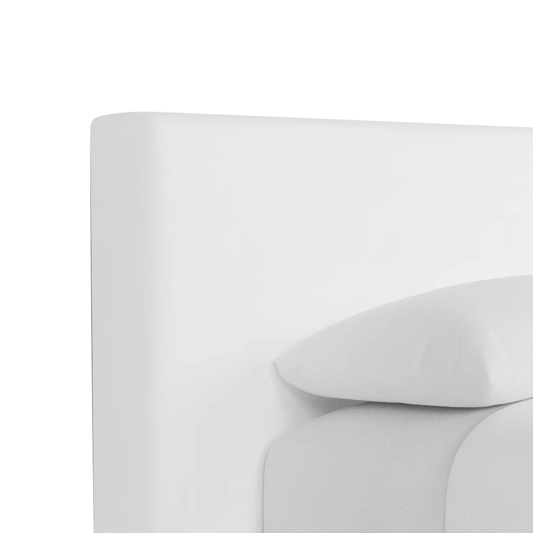 Grayton Peyton White 44" Upholstered Platform Bed