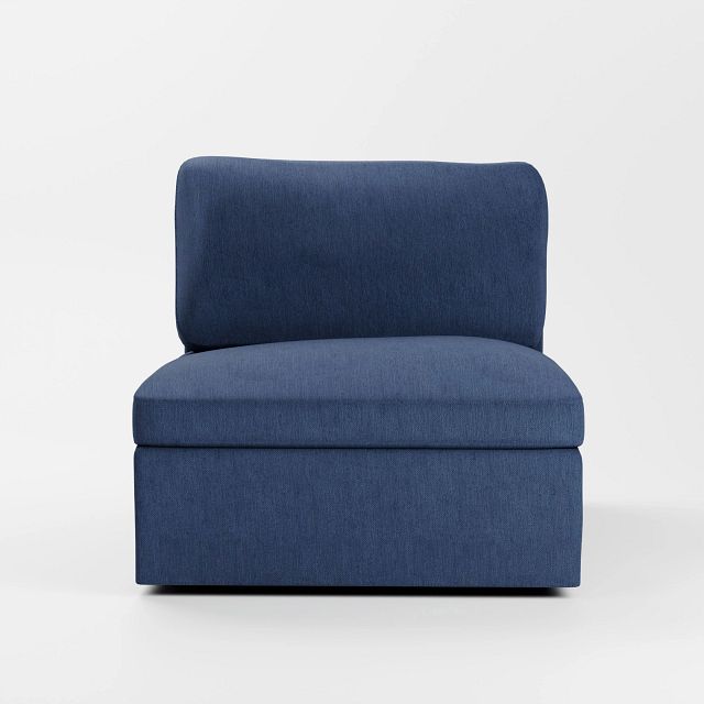 Destin Revenue Dark Blue Fabric Swivel Chair
