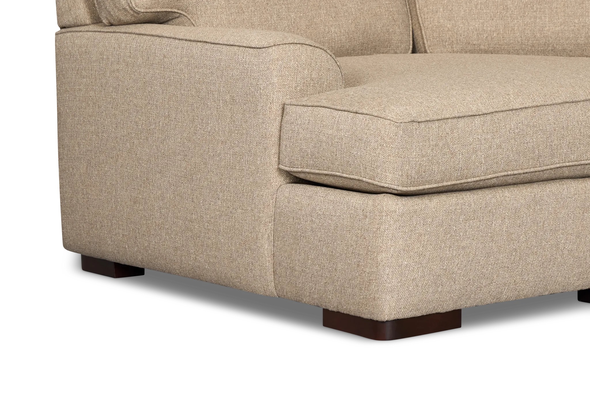Sinclair Brown Fabric Left Cuddler Cooling Memory Foam Sectional