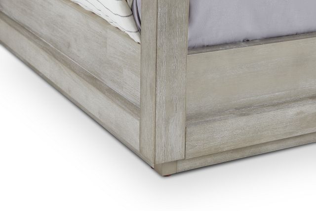 Madden Light Tone Wood Canopy Bed