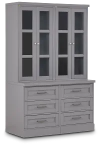 Newport Gray Drawer Bookcase