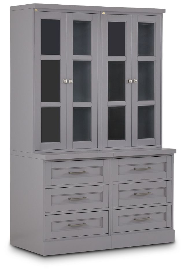 Newport Gray Drawer Bookcase