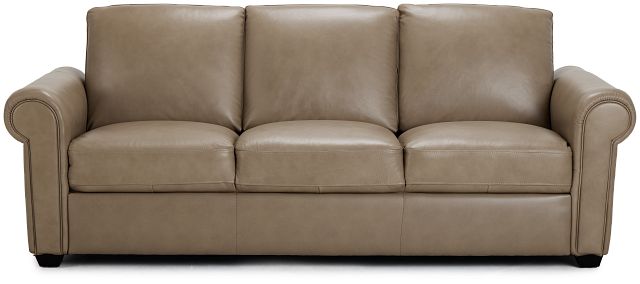 Lincoln Taupe Lthr/vinyl Sofa