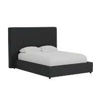 Grayton Elite Black 54" Upholstered Platform Bed