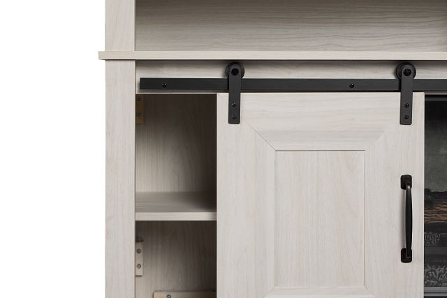 Brookridge White 65" Tv Stand With Fireplace Insert