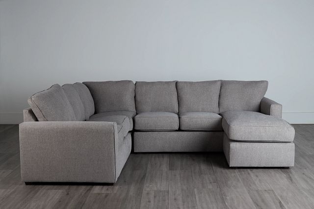 Murray Gray Fabric Sofa, Living Room - Sofas