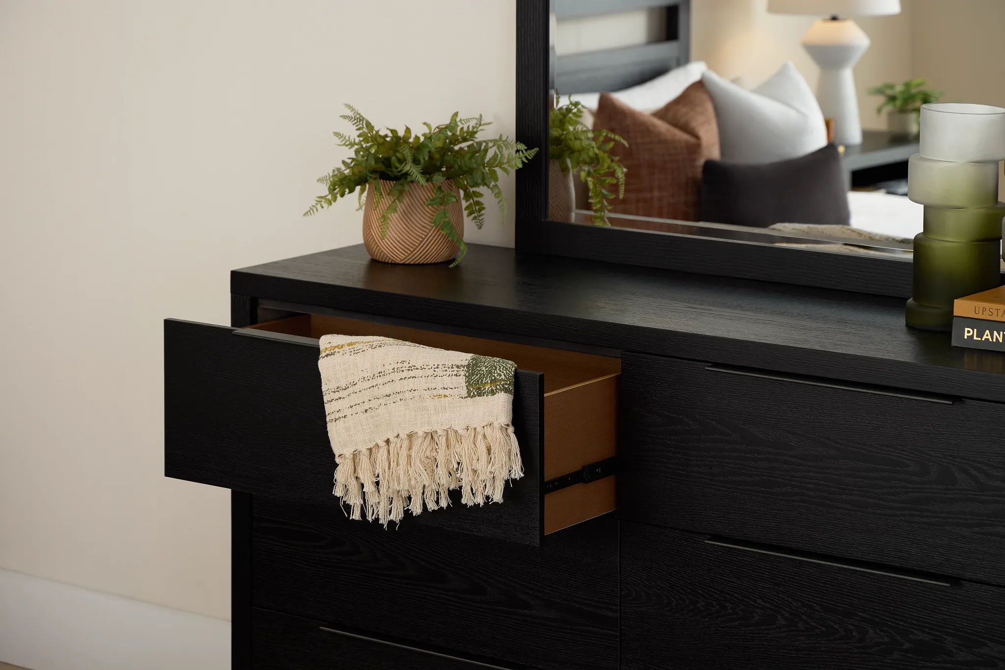 Williamsburg Black Dresser & Mirror