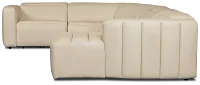 Jace Ivory Lthr/vinyl Small Right Chaise Power Reclining Sectional