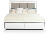 Manhattan White Platform Bed