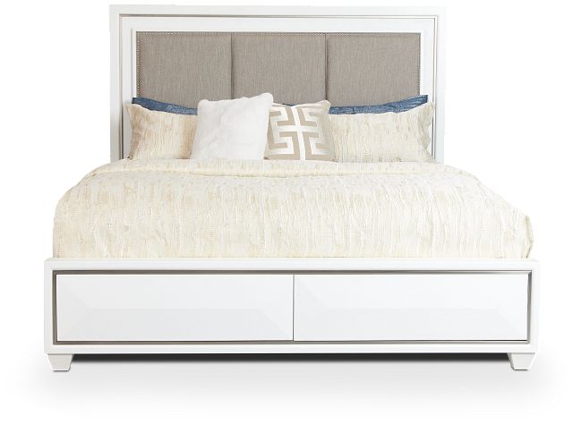 Manhattan White Platform Bed