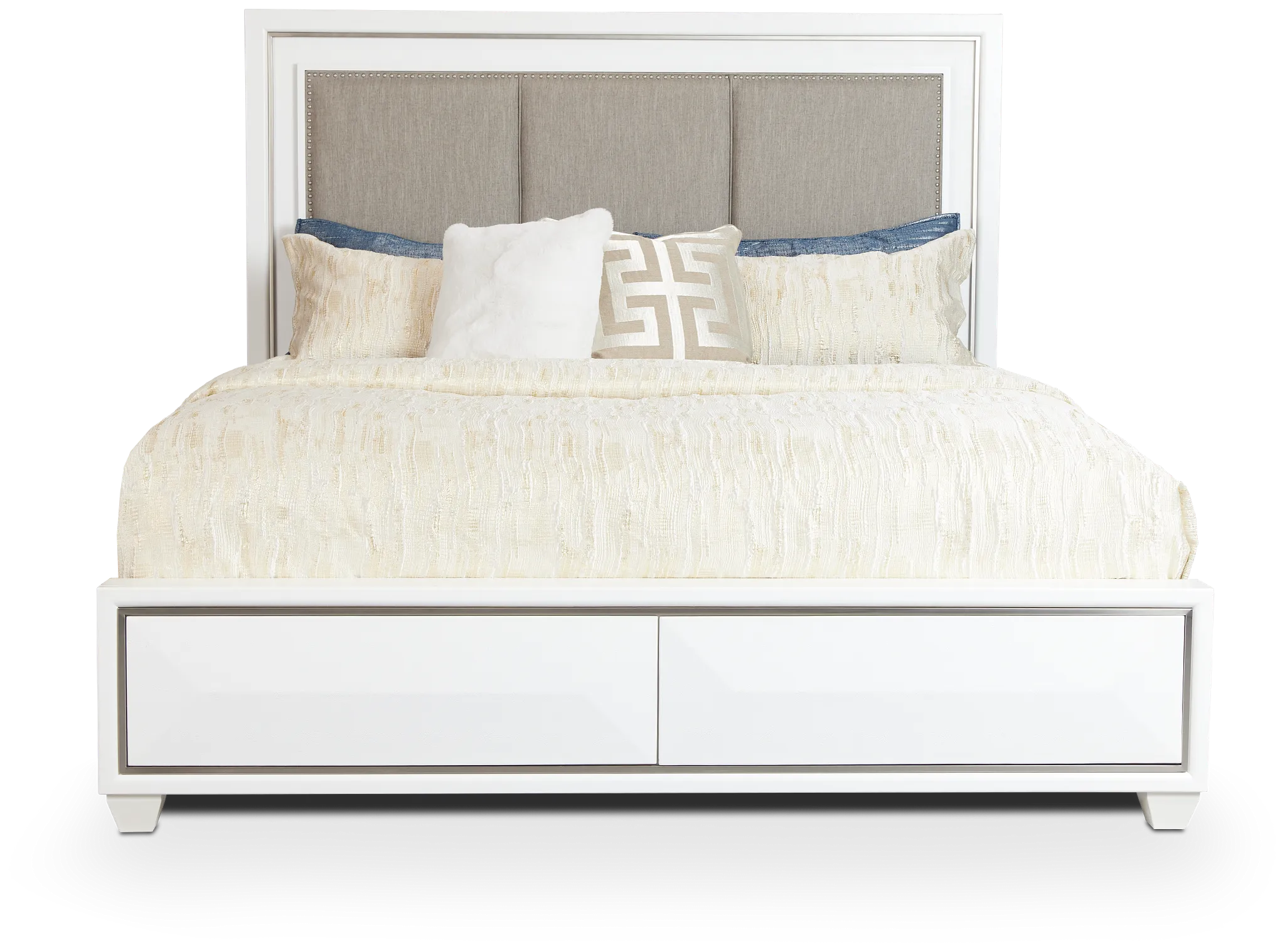 Manhattan White Platform Bed