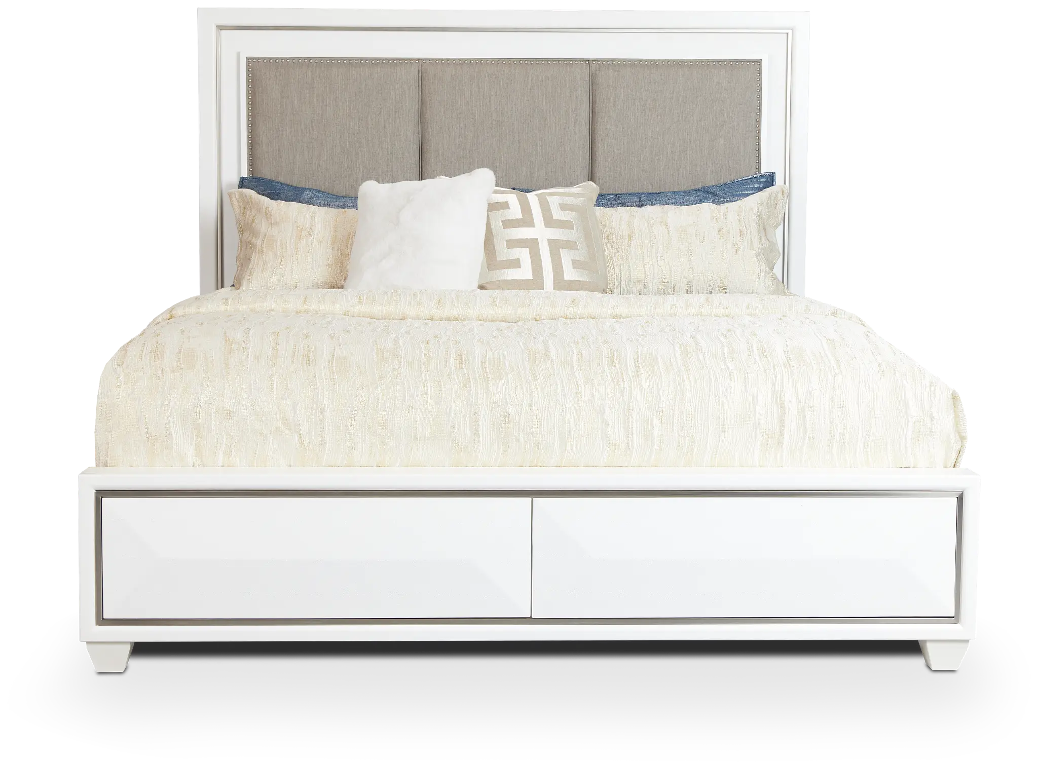 Manhattan White Platform Bed Manhattan White Platform Bed